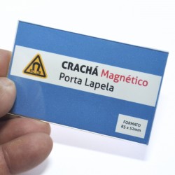 Crachá Magnético - Porta Lapela 85X52 mm
